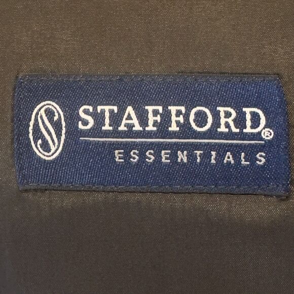 STAFFORD Mens 50R Gray Blazer Sport Coat Two Button Jacket Suit Classic - Picture 14 of 16